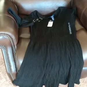 Chaps,xl,tg,eg,nwt, sweater dress,black